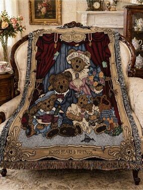 Boyds bears & friends cotton fringe blanket